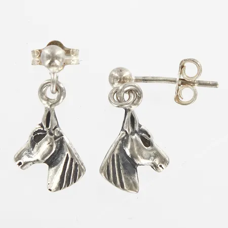 Ett par örhängen, hästar, ca 17mm, 925/1000 Silver Vikt: 1,5 g