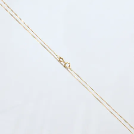 Kedja Pansar, längd 49cm, bredd 1mm, 18k  Vikt: 2 g
