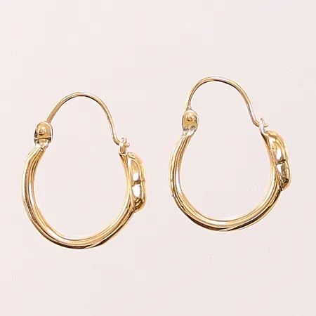 Ett par örhängen, 22mm, sprickor, 18K 2,3g.