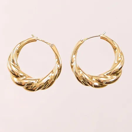 Ett par örhängen, 25mm, 18K 3,6g.