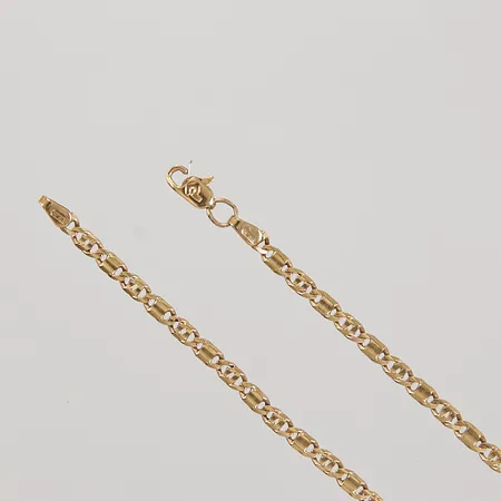 Kedja, 52,5cm, bredd 3,2mm, defekt lås, 18K,  Vikt: 14,1 g
