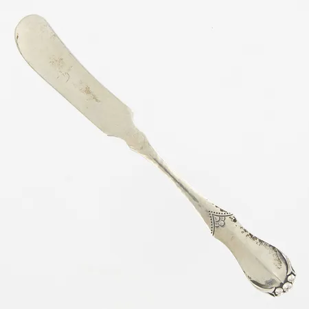 Smörkniv, 15cm, gravyr, silver 830/1000 Vikt: 26,3 g