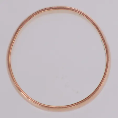 Ring, slät, stl 15¾, bredd: 5,7mm, gravyr, roséguld, 14K Vikt: 3 g