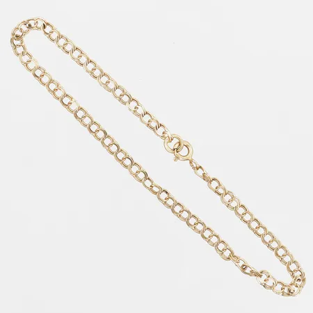 Armband Bismarck, längd: 19,5cm, bredd: 3mm, 18K guld.  Vikt: 2,8 g