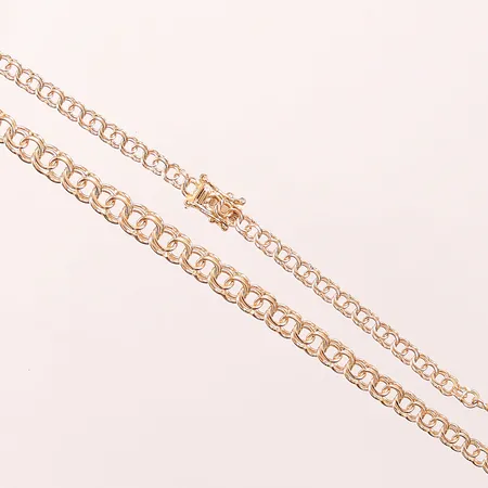 Collier Bismarck, 42cm, bredd:3-5mm, 18K 10,3g.