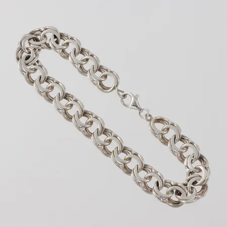 Armband Bismark, längd ca 20 cm, bredd 9.8 mm, silver. Vikt: 20,5 g