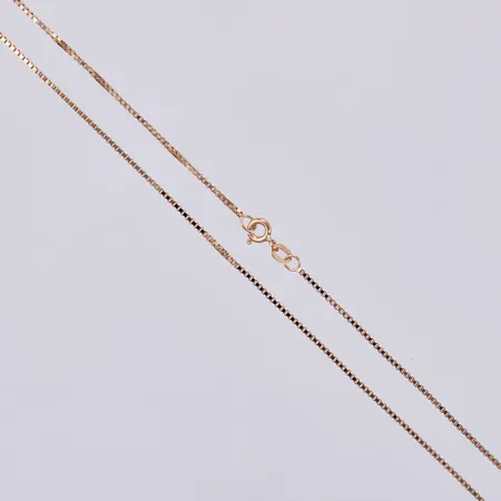 Kedja Venezia, längd: ca 60cm, bredd: ca 1mm, 18K  Vikt: 6,5 g