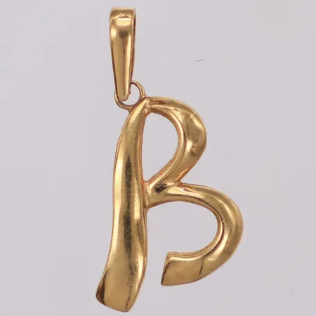Hänge, bokstaven B, längd 15mm, bredd 13mm, 18K Vikt: 1,1 g