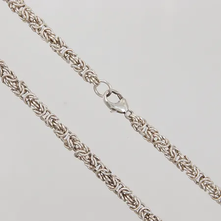 Kedja Drottninglänk, 42cm, bredd 5,6mm, länkdel som saknas, silver,  Vikt: 46,5 g