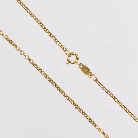 Kedja, Ankar, längd 50,5cm, bredd 1,7mm, 21K Vikt: 2,1 g