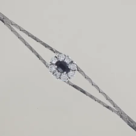 Armband med stenar, längd 18,5 cm, Silver 925/1000 Vikt: 6,9 g