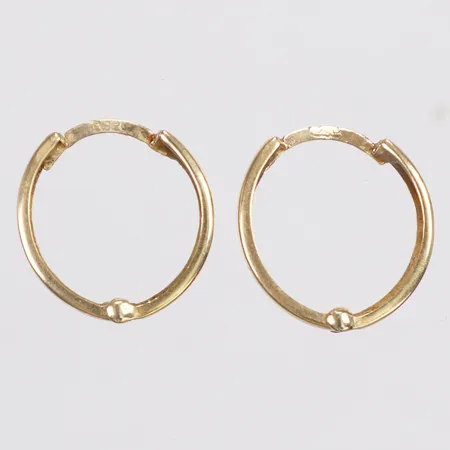 Ett par örhängen, creoler, Ø15mm, 14K  Vikt: 1,2 g