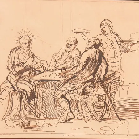 Francesco Bartolozzi, grafiskt blad, figurscen, bildyta ca 21x23cm, ej examinerad ur ram.