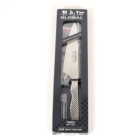 Kniv/kockkniv, Global, GS-89, allkniv, längd 13cm, Cromova 18 Stainless steel, tillverkad av Yoshikin, Japan, i originalförpackning. 