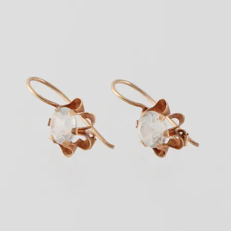 Parörhängen med stenar, höjd ca 17 mm, 14k. Vikt: 1,3 g
