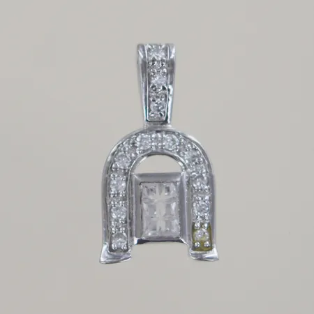 Hänge med stenar , längd 2,5 cm, bredd 2,2 cm, silver 925/1000 Vikt: 4 g