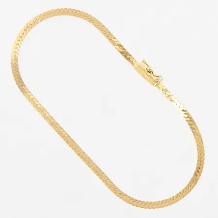 Armband manglad pansar, halvstelt, ca 18cm, bredd ca2mm, 18K Vikt: 3 g