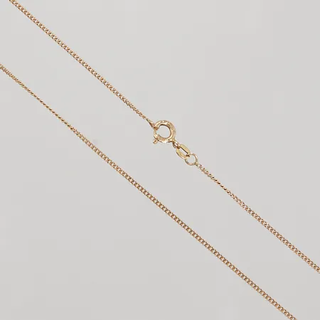 Kedja Pansar, 37,5cm, bredd 1,4mm, buckligt lås, 14K, Vikt: 2,3 g