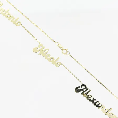 Collier, namn, 46,5cm, 14K. Vikt: 5,1 g