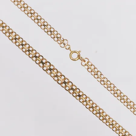 Collier, doserad X-länk, längd 45,5cm, bredd 5-5,7mm, 18K Vikt: 12,1 g