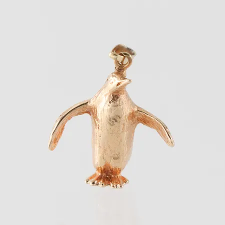 Hänge "Pingvin", höjd ca 27 mm, 18k. Vikt: 9,6 g