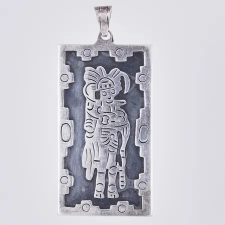 Hänge, längd: ca 8,7cm, bredd: ca 40mm, Mexico 925/1000 silver  Vikt: 28,6 g