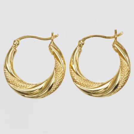 Ett par örhängen, creoler, Ø15mm, bredd 20mm, 18K Vikt: 2,3 g