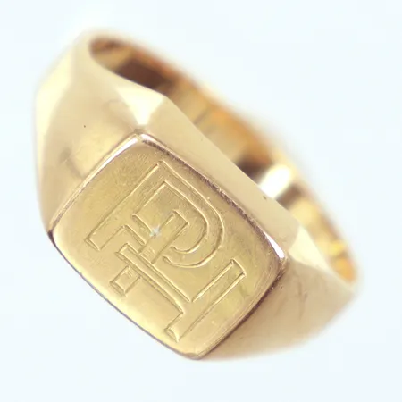 Klackring, Ø22mm, gravyr, 18k Vikt: 8 g