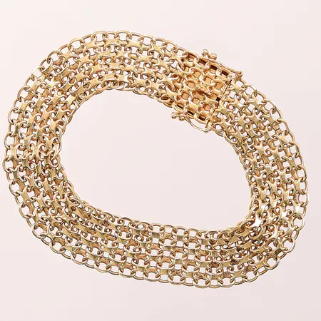 Armband x-länk, 18,5cm, bredd:13mm, 18K 20,8g.