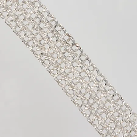 Armband bred Bismarck, 18,5cm, bredd 27mm, Jo-Ans Guld, år 1972, 830/1000 silver,  Vikt: 48,2 g