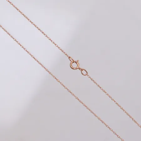 Kedja, Singapore, 45,5cm, bredd: 0,8mm, roséguld, 9K Vikt: 0,3 g