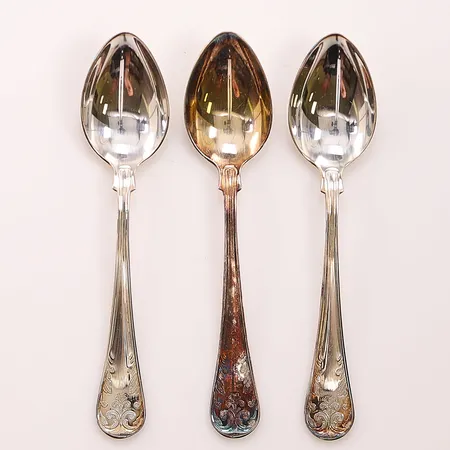 3 Kaffeskedar, 12cm, 830/1000 Silver 66,4g.