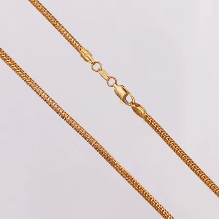 Kedja, Ormlänk, längd 50,5cm, bredd 2,5mm, 22K Vikt: 19,4 g