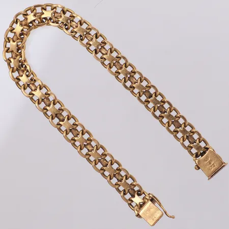 Armband x-länk, längd 18,5cm, bredd 8mm, 18K Vikt: 19,9 g