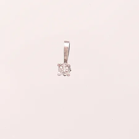 Hänge, 7mm, diamant ca 0,0025ct, 18K 0,2g.