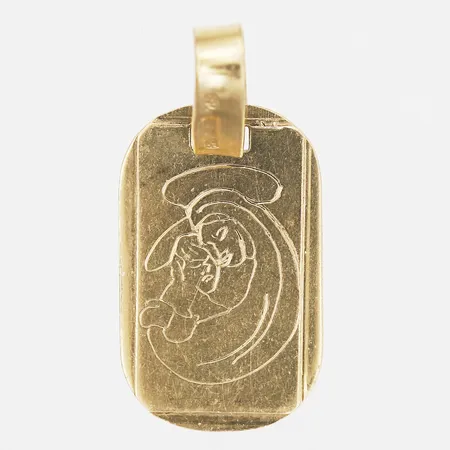 Hänge, höjd 19mm, bredd 11mm, 18K guld Vikt: 2,1 g