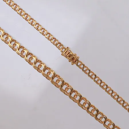 Collier doserad Bismarck, längd 42,5cm, bredd 3-6mm, Guldfynd, 18K Vikt: 13 g