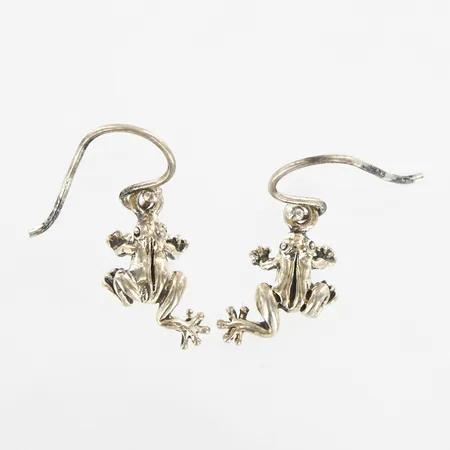 Ett par örhängen, grodor, ca 20mm, 925/1000 Silver Vikt: 1,8 g