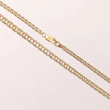 Collier Bismarck, 44cm, bredd:3-4mm, 18K 11,4g.