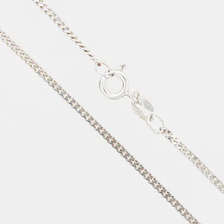 Kedja Pansar, längd: 80cm, bredd: 2mm, 925/1000 silver.  Vikt: 6,5 g