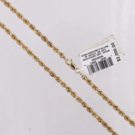 Kedja, Cordell, längd 61cm, bredd 4mm, etikett kvar, 14K  Vikt: 7,7 g