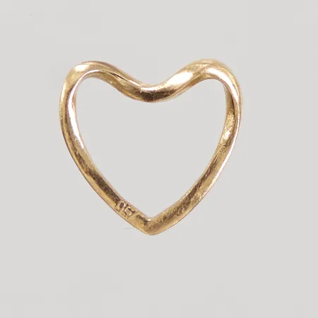 Hänge hjärta, längd 11,4mm, bredd 12mm, 18K,  Vikt: 0,6 g