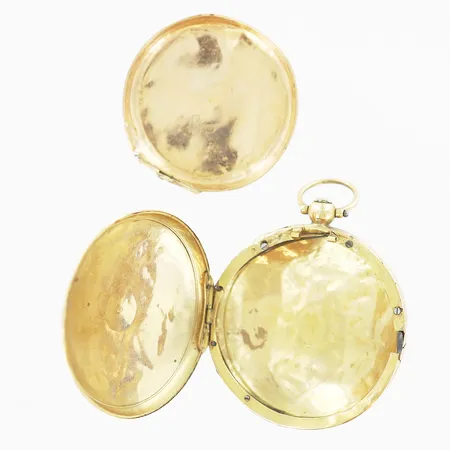 Boettdelar till fickur, buckliga, 14K guld.