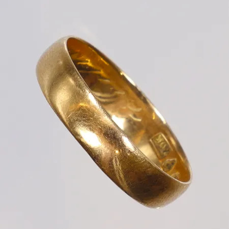 Ring, slät, gravyr 20K Vikt: 6 g