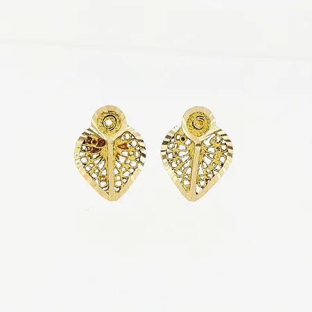 Ett par örhängen, 10,5-7,5mm, 14K.  Vikt: 1,7 g