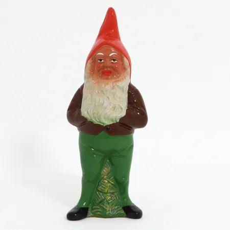 Tomte i Terrakotta, 23cm, märkt "Germany", Tyskland, 1900-tal Skickas med paket.