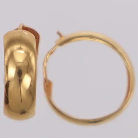 Örhängen, Ø16mm, bredd 5mm, 18K Vikt: 0,9 g