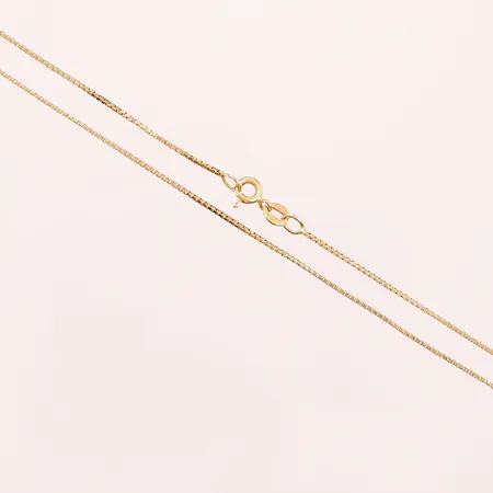 Kedja, 42cm, bredd:1mm, 18K 3,6g.