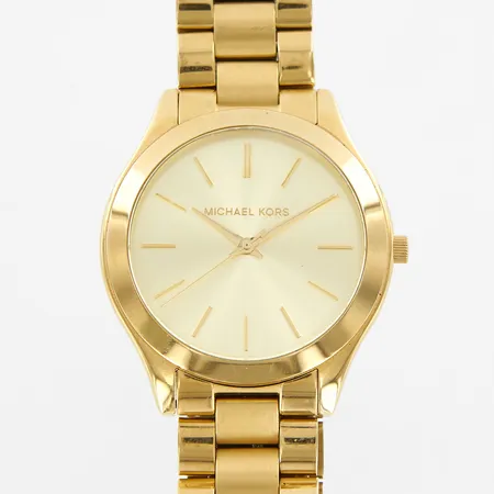 Armbandsur Michael kors, Ø41mm, stål/gulmetall, quartz, refnr: MK-3179,  extra länkbitar, manual, box, behov av batteribyte 