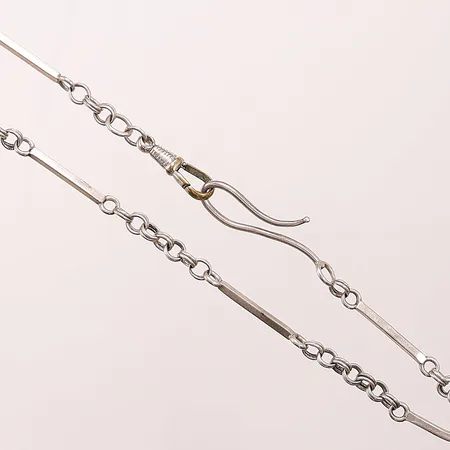 Klokkedja, 37cm, lås ej silver, 830/1000 Silver 16,7g.
